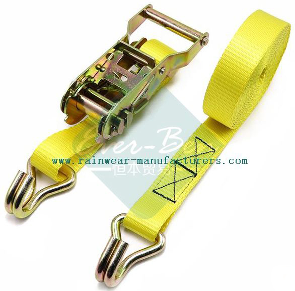 037 China Yellow lashing straps Supplier-ratchet strap hooks wholesale